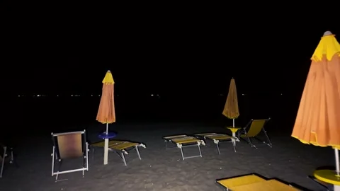 Summer night on the beach Stock Footage 279725220