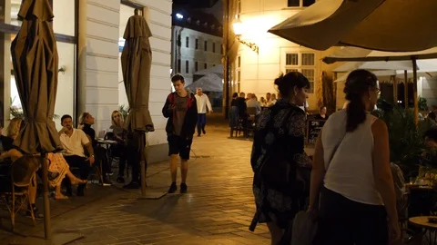 Summer nightlife Stock Footage 120540186