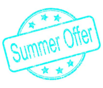 Summer offer rubber stamp – illustration Stock Illustration