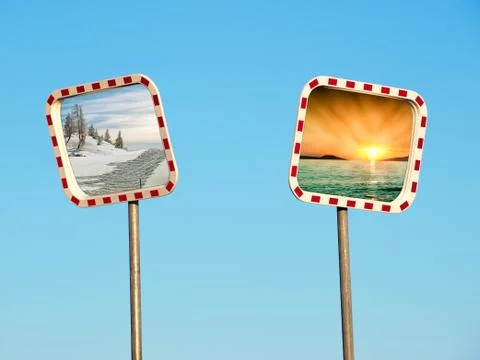 Summer or Winter Stock Photos