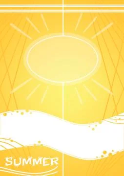 Summer orange frame Stock Illustration