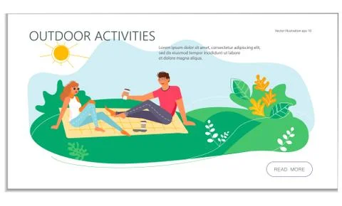Summer outdoor activity Stock Illustration