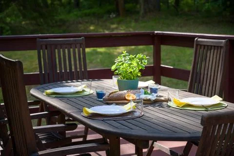 Summer Outdoor Dining Stock Photos
