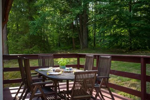 Summer Outdoor Dining Stock Photos