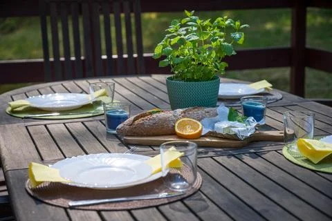 Summer Outdoor Dining Stock Photos