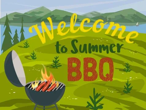 Summer outdoors concept Stock Illustration