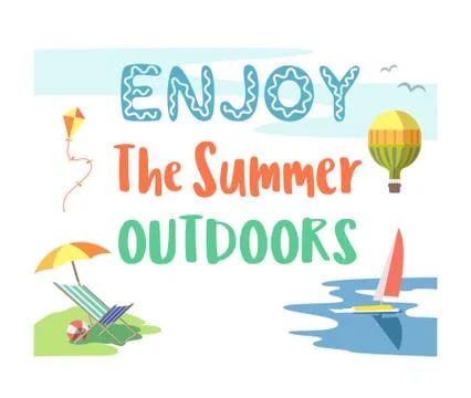 Summer outdoors concept Stock Illustration