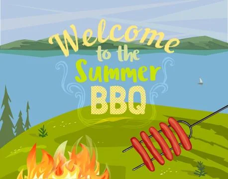 Summer outdoors concept Stock Illustration