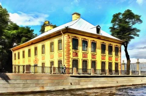 Summer Palace of Emperor Peter the Great Stock Illustration