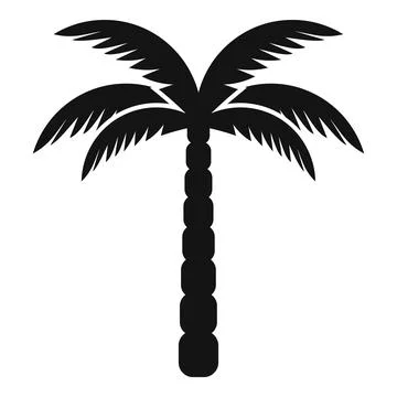 Summer palm icon simple vector. Coconut tree Stock Illustration