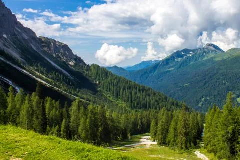 Summer panorama from the mountains Stock Photos