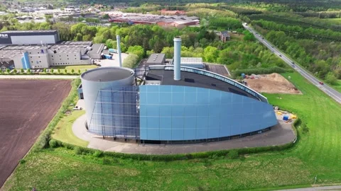 Summer panorama of Viborg, Midtjylland, Denmark. Aerial skyline view of the old  Video stock 318980790
