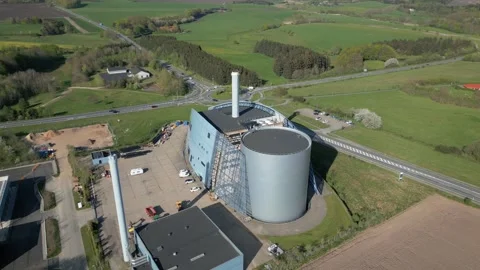 Summer panorama of Viborg, Midtjylland, Denmark. Aerial skyline view of the old  Video stock 320307082