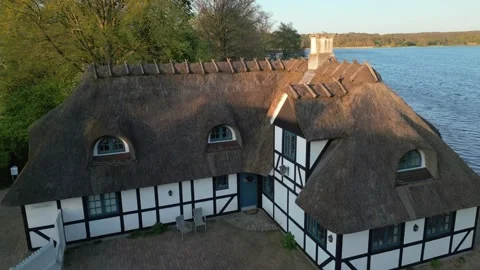 Summer panorama of Viborg, Midtjylland, Denmark. Aerial skyline view of the old  Stock Footage 320307364