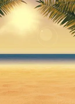 Summer paradise background Stock Illustration