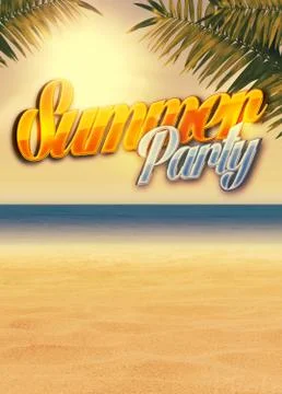 Summer paradise background Stock Illustration