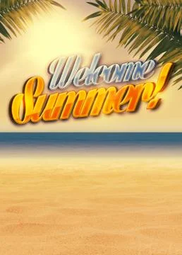 Summer paradise background Stock Illustration