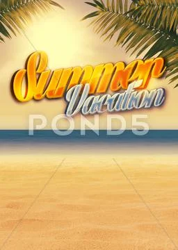 Summer paradise background Stock Illustration