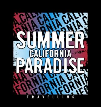 SUMMER PARADISE design typography, vector design text illustration, sign, t s Stock Illustration