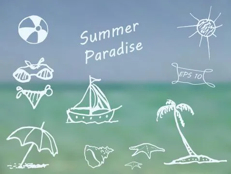 Summer Paradise Stock Illustration