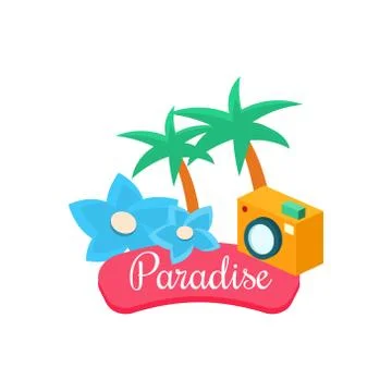 Summer Paradise. Vector Illustration Stock Illustration