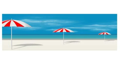 Summer parasols Stock-Illustration