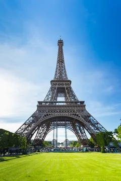 Summer in Paris and the Eiffel tower Stock Photos