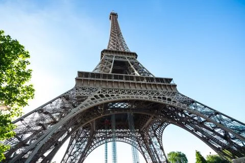 Summer in Paris and the Eiffel tower Stock Photos