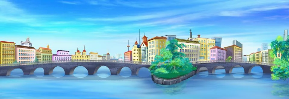 Summer in Paris Stock Illustration
