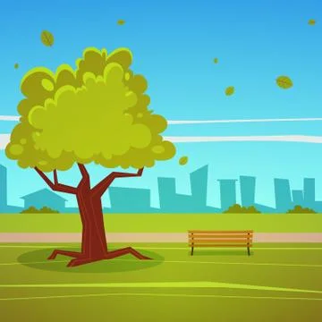 Summer Park Stock Illustration