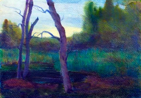 Summer park Stock Illustration