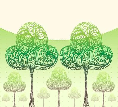 Summer park Ilustración de archivo
