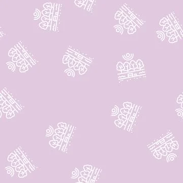 Summer park line seamless pattern Illustrazione stock