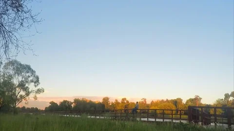 Summer park at sunset timelapse 動画素材 77283382