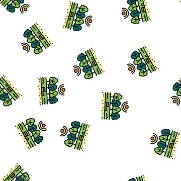 Summer park vector seamless pattern 스톡 일러스트