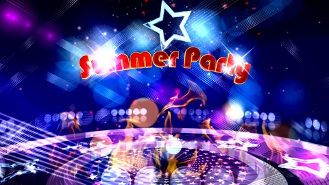 Summer Party. Background. For editing: date, time, place Stock Footage 154483445
