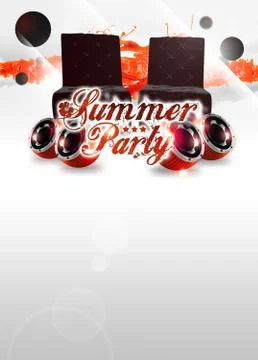 Summer party background Stock Illustration