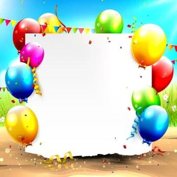 Summer party background Stock Illustration