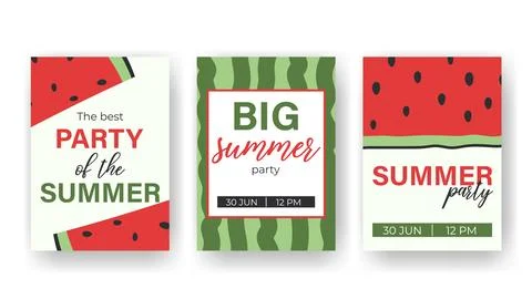 Summer Party Flyer Set Vector graphics Stock-Illustration
