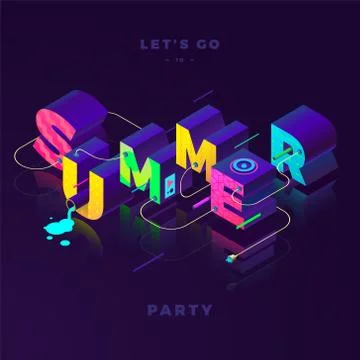 Summer party Stock Illustration