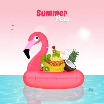 Summer party Stock Illustration