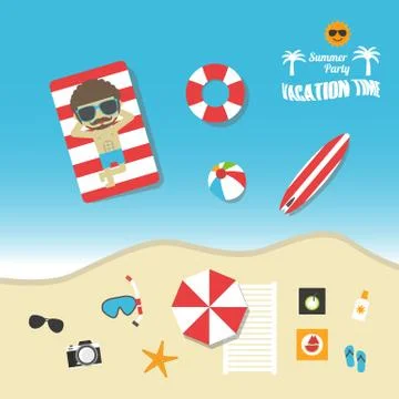 Summer party Stock Illustration