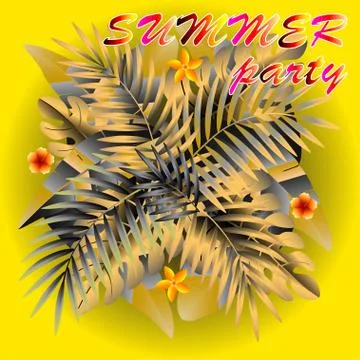 Summer party Stock Illustration