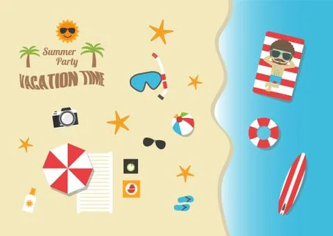 Summer party 스톡 일러스트