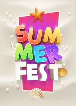 Summer Party Poster design Stock Illustration