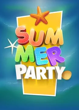 Summer Party Poster Stock Illustration