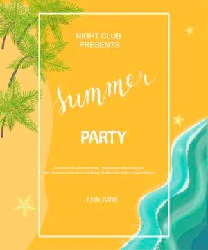 Summer party poster Stock Illustration