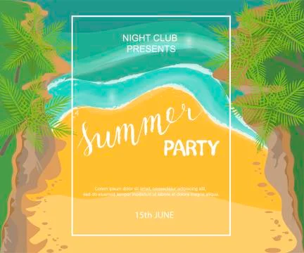 Summer party poster Stock Illustration
