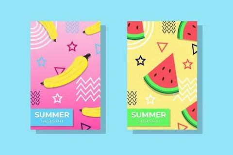 Summer party poster pattern Stock Illustration