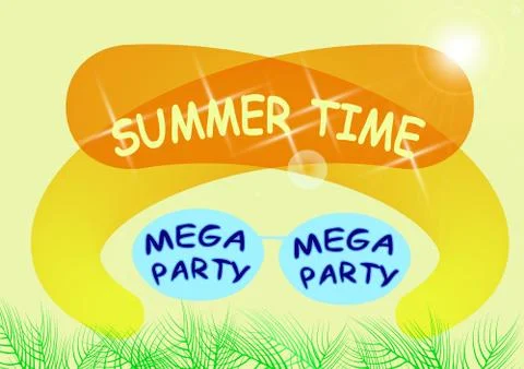 Summer party vector flyer Stock Illustration